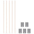 stonylab 5 Pack Plumbum Plate, 99.99% 1 * 10 * 15 mm Plumbum Anode Flat Metal Foil Electrode with Copper Wire for Cell Lab Research...