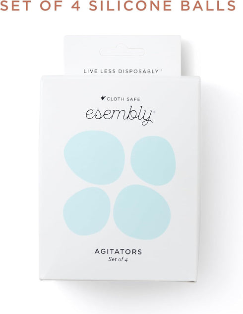Esembly Agitators, Washer Dryer Balls for Cleaner Softer Laundry, Reusable Eco-Friendly Silicone Laundry Dryer Balls, 4 Pack...