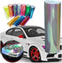 DIYAH 12 X 48 inches Self Adhesive Shiny Chameleon Headlights Tail Lights Fog Lights Films,Film Sheet Sticker,Tint Vinyl Film (Clear)...