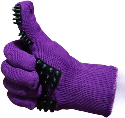 Pet Grooming Glove - Gentle Bathing & Deshedding Brush Glove for Long & Short Hair Dogs, Cats, Rabbits, Horses - Easy to Use Dog Washing Gloves - ...