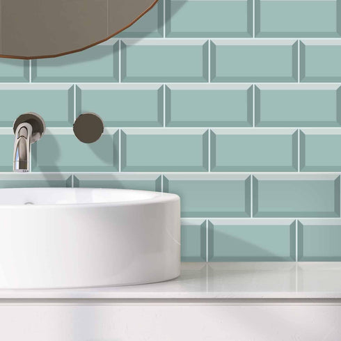 Vinyl Wall Tile Transfers Brick Sticker for Home Decor, Peel&Stick Self-Adhesive Backsplash Subway Sticker Tile Decals for Kitchen Bathroom Decor,...