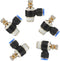 Pneumatic Push to Connect Air Flow Control Valve, 10mm Tube OD x 1/2" Male BSP Thread, Elbow 90 Degree Switch Valve Adapter Fitting (Pack of 5)...
