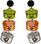 Halloween Basket Earrings for Women and Teen Girls Cute Lightweight Acrylic Dangle Earrings...