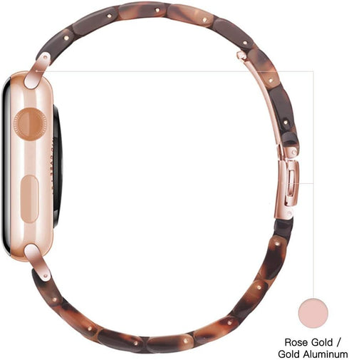 Light Apple Watch Band-Fashion Resin Apple Watch Series 9 8 band, iWacth Bands, Apple Watch Bands 40mm for Women, Compatible with Apple Watch Seri...