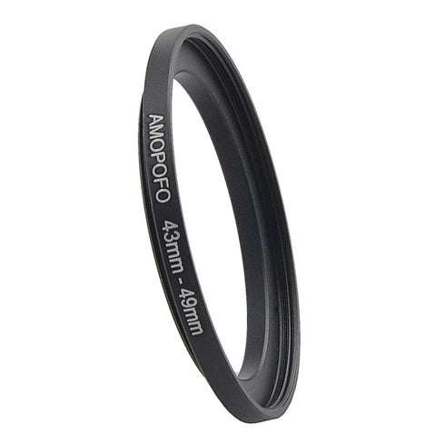43mm to 49mm Step-Up Ring Filter adapter/43mm to 49mm Camera Filter Ring ;Compatible All Brands 43mm Lens and 49mm UV,ND,CPL,Metal Step Up Ring...