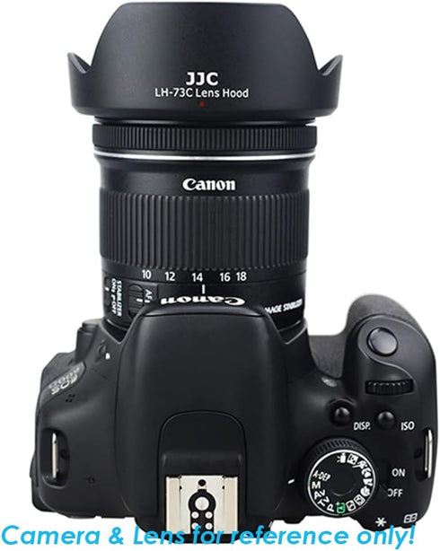 JJC LH-73C Dedicated Bayonet Lens Hood for Canon EF-S 10-18mm f/4.5-5.6 is STM Lens, Canon E10-18mm f4.5-5.6 is STM Lens Lens Hood, Replacement of...