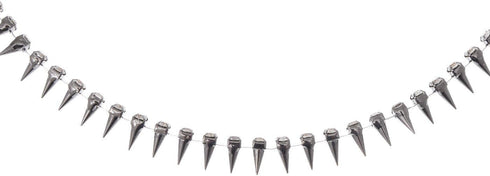 Alilang Choker Chain Necklace Crystal Rhinestone Punk Panther Goth Silvery Tone...