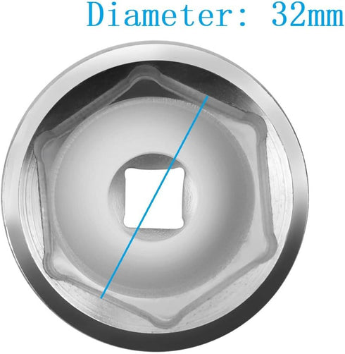 Heavy Duty 32mm 6-Point Socket, Low Profile Oil Filter Wrench?3/8" Drive Oil Filter Removal Tool For GM, Volkswagen, Pontiac Chevrolet, Saturn, Po...