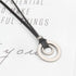 JczR.Y Leather Necklace for Men Double Circle Rings Leather Rope Pendant Necklace Punk Leather Chain Disc Ring Necklace Vintage Jewelry Gift...