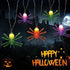 Spider String Lights for Halloween, 8.5 Ft Spider String Lights with 10 LEDs Colorful Spider Lights Perfect for Parties, Yard Door, Bars, Black Wi...