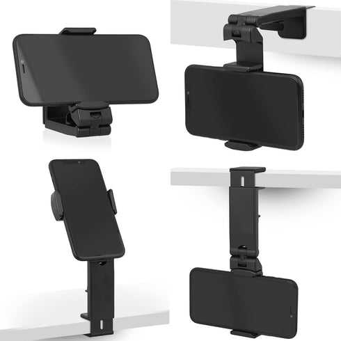 2X Airplane in Flight Phone Holder | Travel Essential Gadget for Plane | Universal Foldable Pocket Size Smartphone Mount | 360° Rotation | Train W...