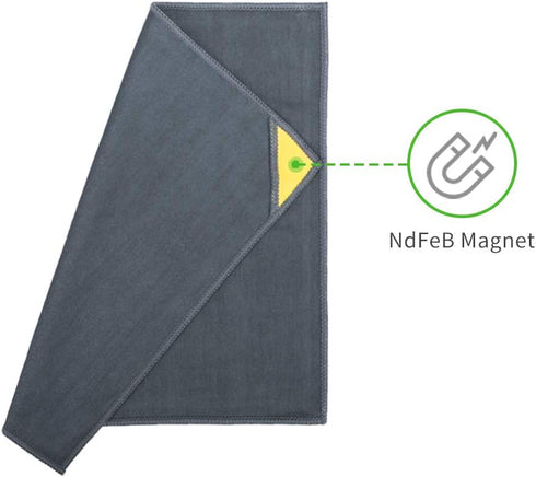 loukin Magnetic Whiteboard Cleaning Cloth, Dry Erase Cleaning Cloth for Classroom, Home and Office Use, Reusable and Washable, Gray, 12" x 12" - O...