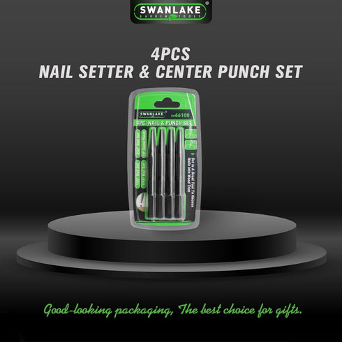 SWANLAKE 4-Piece Nail Setter Punch and Center Punch Set...