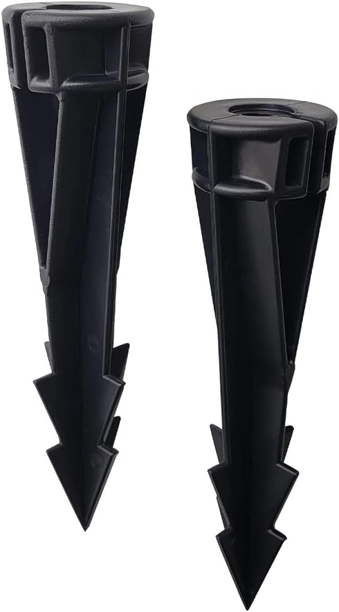 COLOER Landscape Lights Ground Stake Spikes Replacement PVC-Medium Size with Cut, 1/2" NPS Thread Universal Slot Large Ground Post, Ground Stakes ...