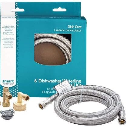 Smart Choice 6-Foot Stainless Steel Dishwasher Installation Kit
