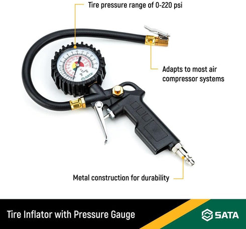 SATA Tire inflator with Pressure Gauge - ST98100U...