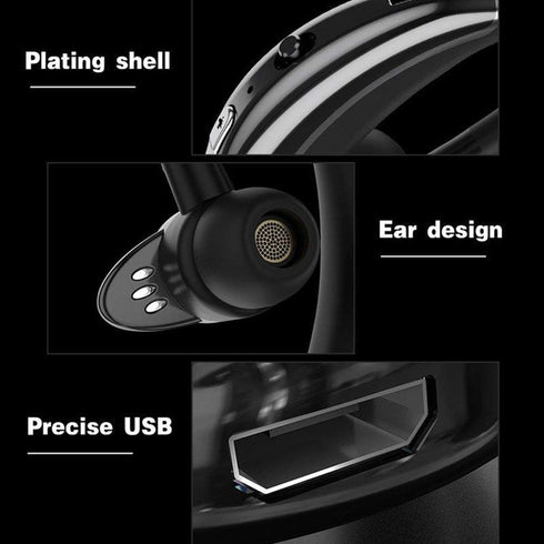 Wireless Earpiece Voice Command Wireless Headset Noise Cancelling Wireless Headset in-Ear Headphone Business Earphones Compatible with Android iOS...