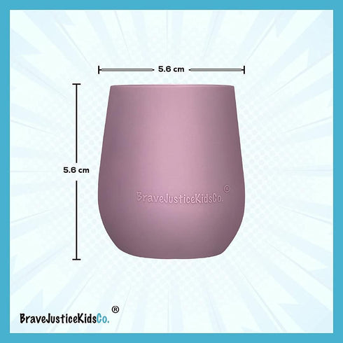| Teenie Tiny™ Silicone Developmental Baby-Led Weaning Drinking Cups (2 pack) (Warm Taupe and Mauve)...