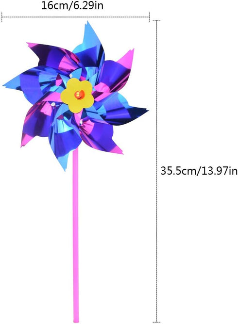 100pcs Plastic Rainbow Pinwheel,Windmill Party Pinwheels DIY Pinwheels Set for Kids Toy Garden Lawn Party Decor (100)...
