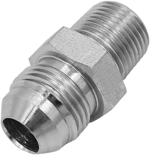 (2-PACK) 2404-08-06 Hydraulic Hose Adapter Fitting 1/2" Male JIC 37° Flare (3/4"-16UNF) × 3/8" Male (3/8"-18NPTF) SAE Straight Pipe Joints Tube Co...