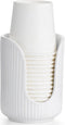 Bathroom Cup Dispenser, 3oz-4oz Ceramic Paper Cup Holder, Small Countertop Mouthwash Dixie Cups Accessories, for Vanity Countertops, Bathroom, Kit...
