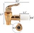 Bubble Wine Bottle Cold Kettle Accessories Faucet Glass Wine Bottle Beverage Bottle Wine Barrel Switch Valve Faucet Gold Two...