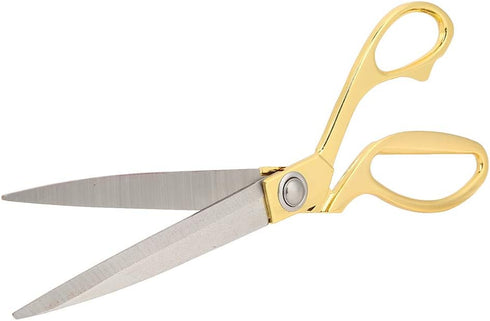 Hilitand Sewing Scissors, 10.5in Stainless Steel Scissors Household Tailor Cloth Fabric Cutting Scissors(Gold)...