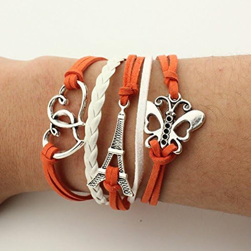 16pcs Handmade Braided Multi Layers Vintage Woven Rope Woven Leather Alloy Owl Infinity Wrap Bangle Bracelets by OUR SUPER DEALS...