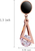 Women's Earrings,18K Rose Gold Plated Earrings Women with Double Titanium Steel Triangular and Zirconia, Nice Women Earrings Gift...