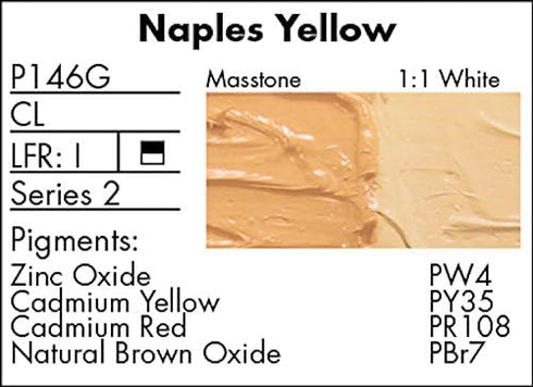 Grumbacher Pre-Tested Oil Paint, 37ml/1.25 Ounce, Naples Yellow Hue (P146G)...