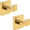Angle Simple Towel Hook Brushed Gold 2 Pack, 304 Stainless Steel Square Robe Hook for Bathroom...
