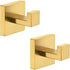 Angle Simple Towel Hook Brushed Gold 2 Pack, 304 Stainless Steel Square Robe Hook for Bathroom...