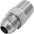(2-PACK) 2404-08-08 Hydraulic Hose Adapter Fitting 1/2" Male JIC 37° Flare (3/4"-16UNF) × 1/2" Male (1/2"-14NPTF) SAE Straight Pipe Joints Tube Co...