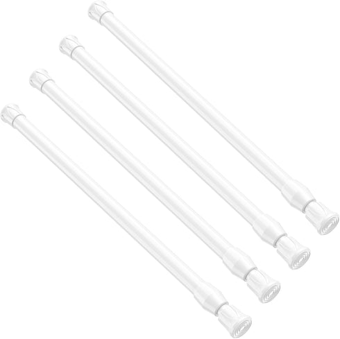 AIZESI Spring Tension Curtain Rods Short Tension Rod (White,27" to 37"-4Pcs)...
