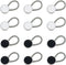 12PCS Metal Elastic Collar Extenders, LIOUCBD Invisible Button Extenders, Neck Extender Wonder Button for Mens Shirts Dress Cuffs Trouser Coat Pan...