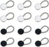 12PCS Metal Elastic Collar Extenders, LIOUCBD Invisible Button Extenders, Neck Extender Wonder Button for Mens Shirts Dress Cuffs Trouser Coat Pan...