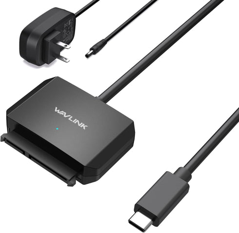 SATA to USB C Adapter Cable,USB to SATA III Hard Drive Converter,External Connector for 2.5" 3.5" SSD/HDD, Support UASP, Trim, S.M.A.R.T, Auto-Sle...