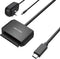 SATA to USB C Adapter Cable,USB to SATA III Hard Drive Converter,External Connector for 2.5" 3.5" SSD/HDD, Support UASP, Trim, S.M.A.R.T, Auto-Sle...