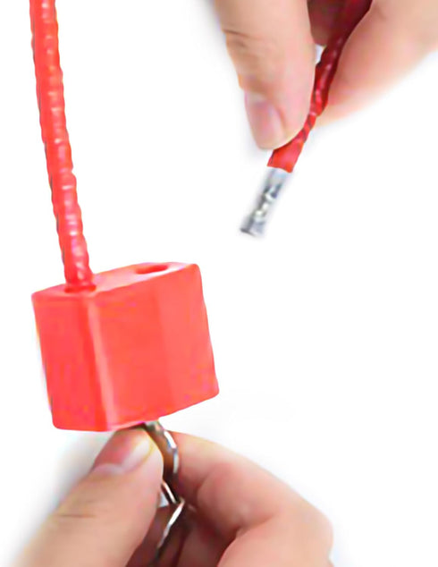 Anti-Theft Heavy Duty Steel Cable Lock, Red, 15"...