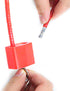 Anti-Theft Heavy Duty Steel Cable Lock, Red, 15"...