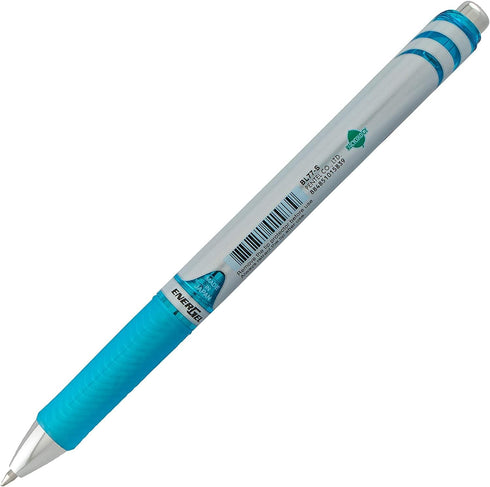 Pentel EnerGel 0.7 mm Liquid Gel Ink Pens - Pack of 5 Sky Blue Deluxe RTX Energel Pens with 3 Refills...