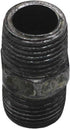 LONG TAO 10PCS 1/2" x 1.5" Black Malleable Steel Nipples Fitting Industrial Piping Plumbing Supplies Thread Pipe Nipple Adapter Fittings...