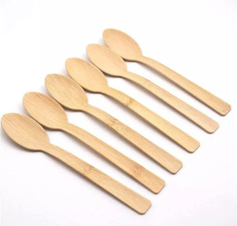 Bamboo Utensils - Natural Disposable Wooden Cutlery for Party, Eating, Camping, Picnic, Wedding, Birthday - Eco-Conscious Plant-Based Compostable ...