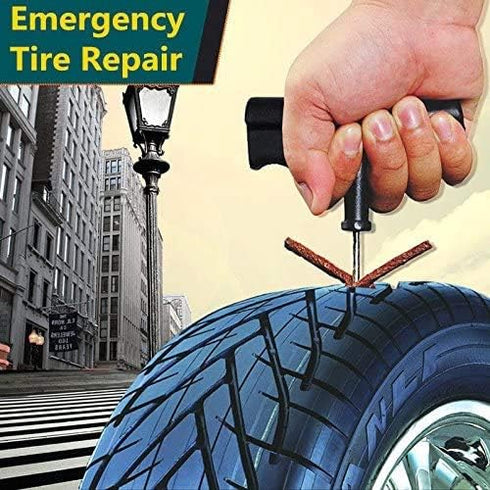 100pcs Tire Plugs, Rubber Tire Repair Plugs for Tubeless Off-Road Tires Car, ATV, UTV, Wheelbarrow(4"/8") (4" x1/4", Brown)...