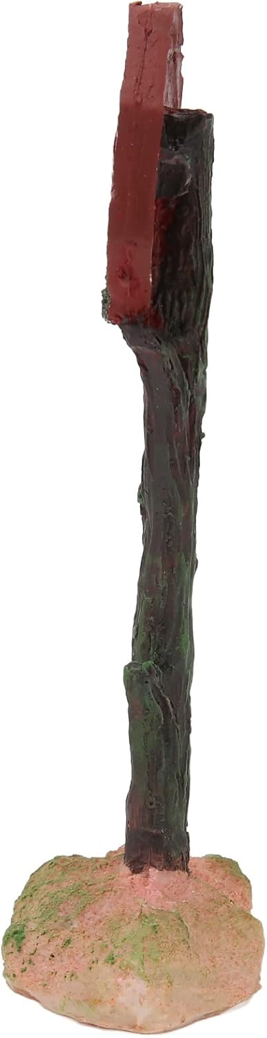 HEEPDD Aquarium Stop Warning Sign, Fish Warning Sign Resin Landscape Decoration for Small Medium Betta Fish 6.1x2.3x1.6in...