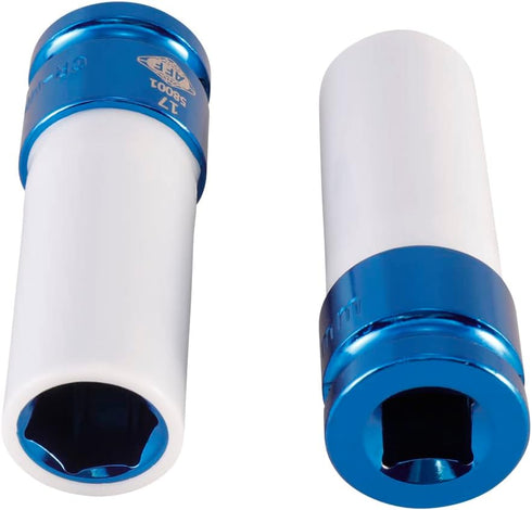 AFF Mag Wheel Power Sockets, 1/2" Drive, 17mm, Chrome Molybdenum Steel, Plastic Sleeve and Inner Cap, 58001...