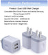 USB Wall Charger, Charging Adapter 3Pack 2.1A Dual Port USB Wall Charging Plug Block Head Box Travel Charger Cube Compatible iPhone 16 15 14 13 12...