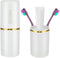 Travel Toothbrush Toothpaste Case Portable Toothbrush Cup Holder 2 in 1 Toothpaste Storage Container Multi-Function Toothbrush Cover for Camping S...
