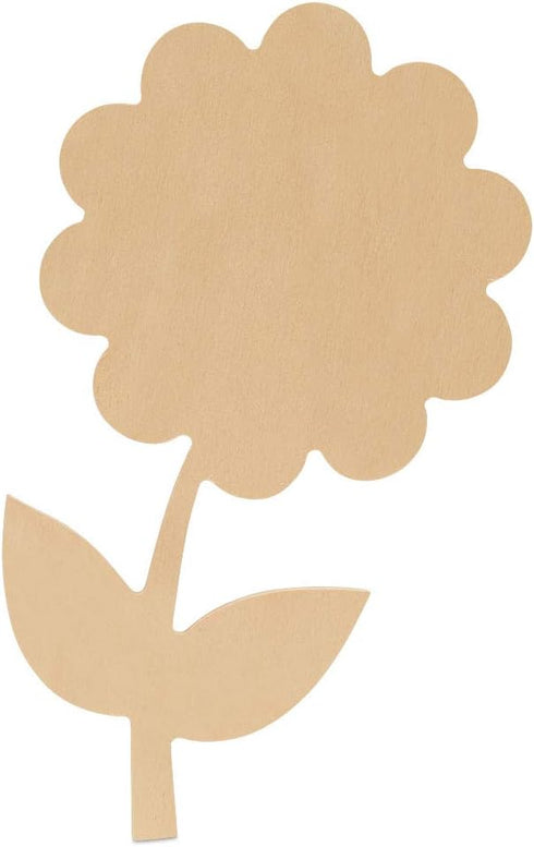 Wood Flower Cutouts, 12-inch x 6.5-inch, Pack of 1 Unfinished Wood Cutout for Painting, Spring Craft, and Easter/Spring Decorations, by Woodpecker...