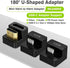 AGVEE 180 Degree Angled USB-C to USB-C Adapter and Long Side Inward U-Shaped Mini HDMI to HDMI Converter, HDMI 2.0 4k@60HZ, Coupler Extender Exten...